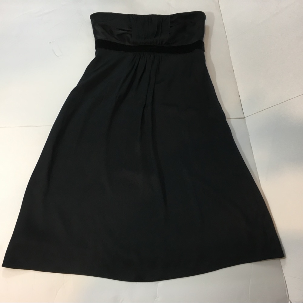 Banana Republic Silk Little Black Dress Strapless